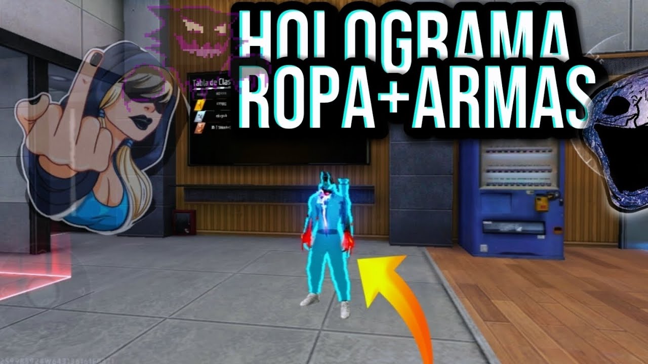 🗣️HOLOGRAMA MENTA AGRIA +PARED TRASPARENTE 😮‍💨 FREE FIRE NORMAL 😱FULL SIN RIESGO DE BANEO🤯🤯