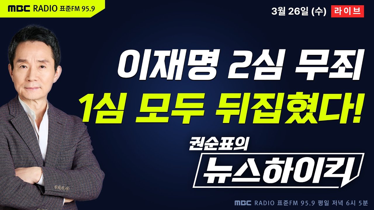 [권순표의 뉴스하이킥] 이재명 선거법 위반, 항소심서 무죄...파장과 전망’ - 오윤혜&MC장원, 헬마우스, 박범계, 오윤혜, 윤희석, 김현철