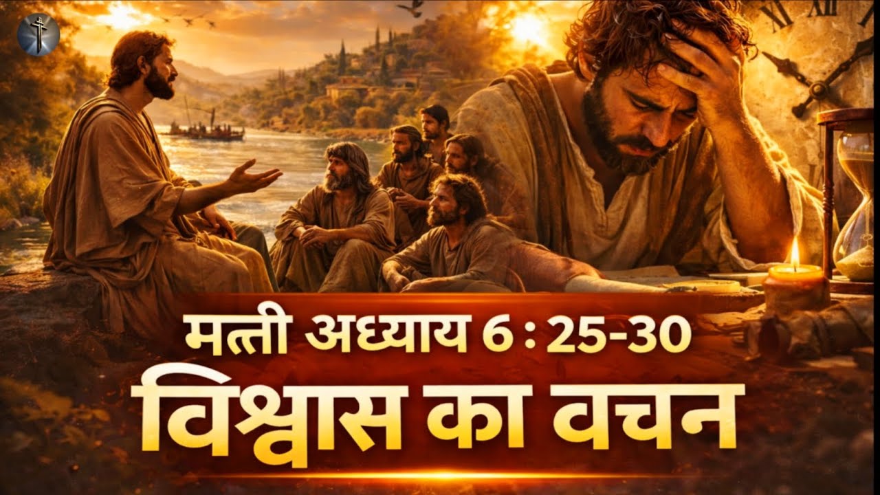 मत्ती रचित सुसमाचार अध्याय 6 : 25-30 | विश्वास का वचन | Do Not Worry Jesus Teaching। 