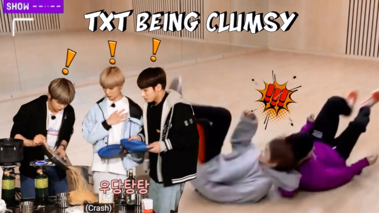 txt being being clumsy for 5 minutes straight