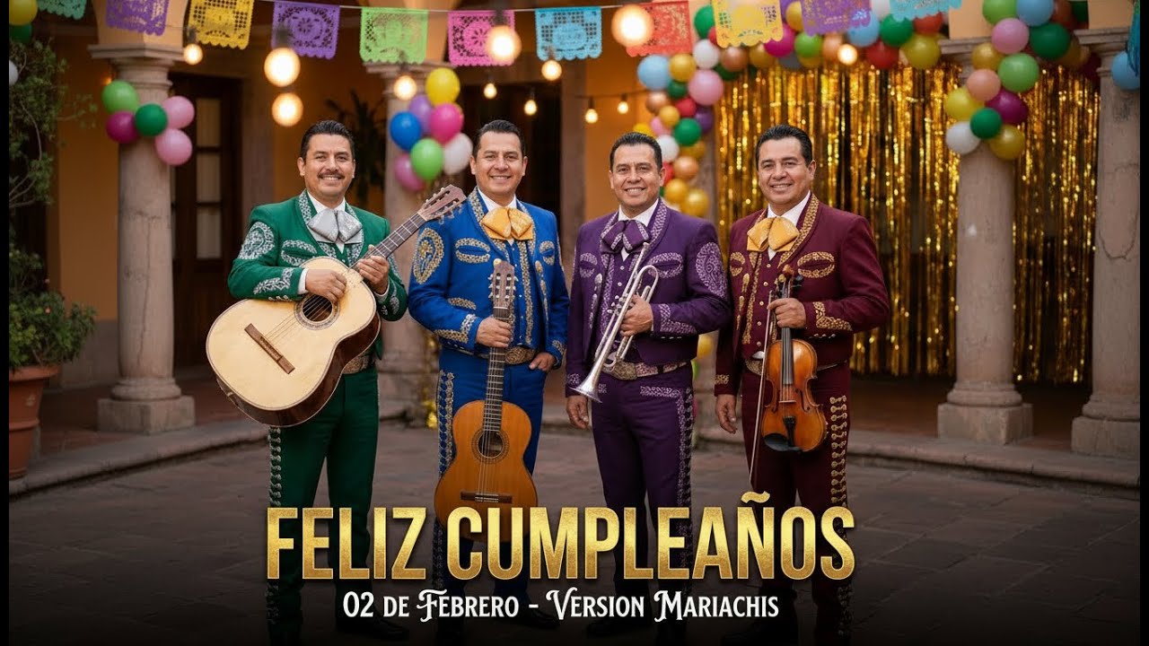 Feliz Cumpleaños 02 de Febrero - Canción de Feliz Cumpleaños para el 02 de Febrero | Mariachis