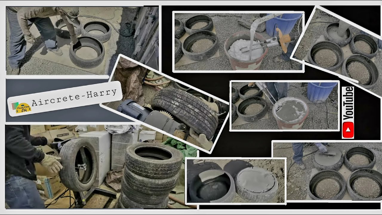 Aircrete Tire Test | Tire Cutting Machine | Aircrete Harry | #aircreteharry #aircrete #tiretest