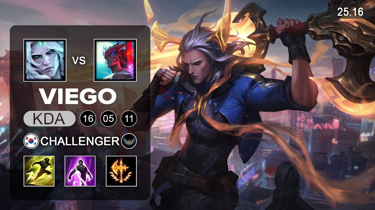 Viego vs Yone Mid - KR Challenger - Patch 25.16 Season 15