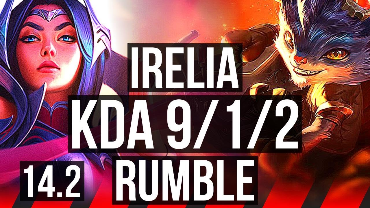 IRELIA vs RUMBLE (TOP) | 9/1/2, Legendary | BR Master | 14.2