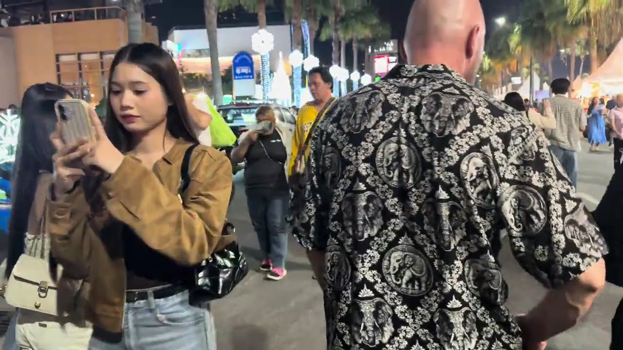 Pattaya Beach New Year's countdown celebration Beach Road.