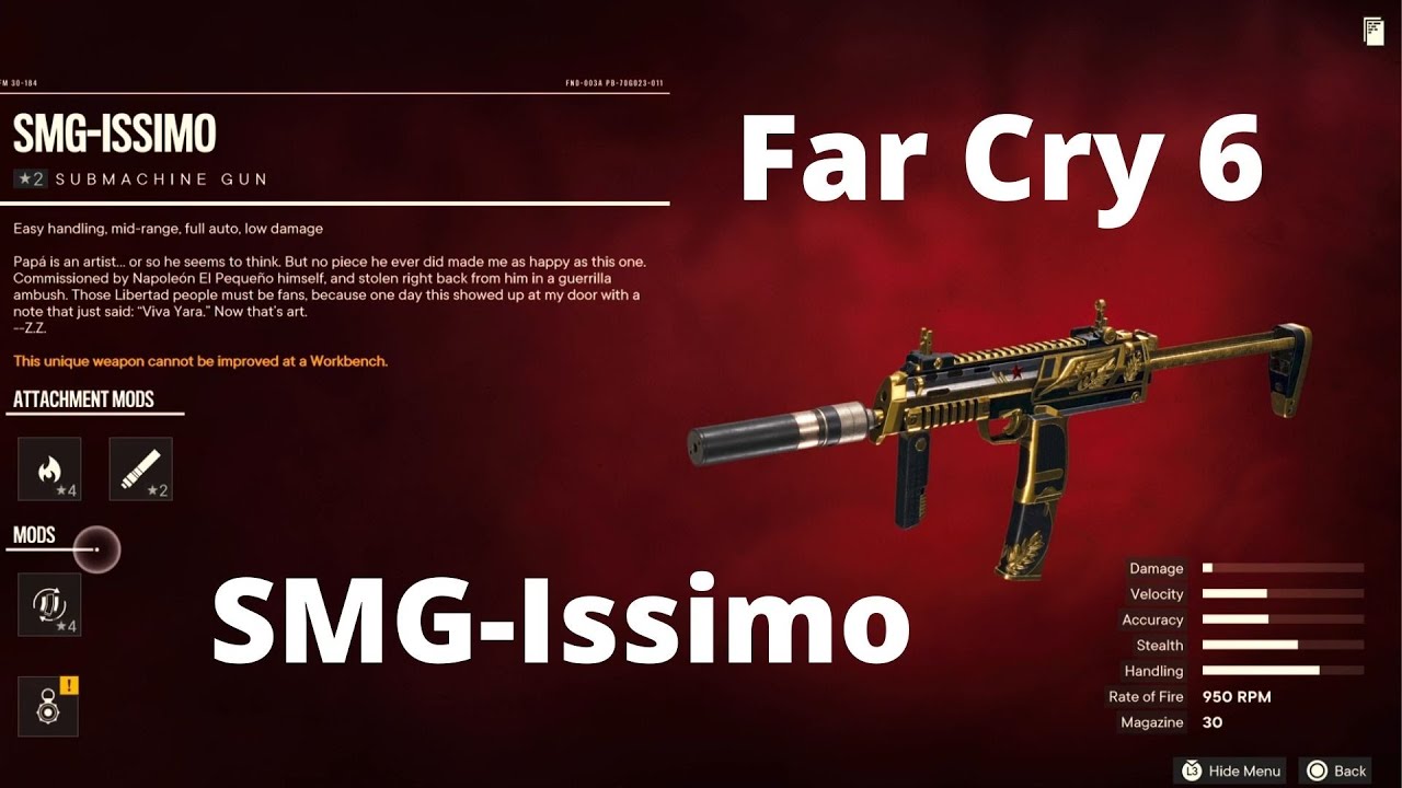 Far Cry 6: SMG Issimo (Unique Weapon)