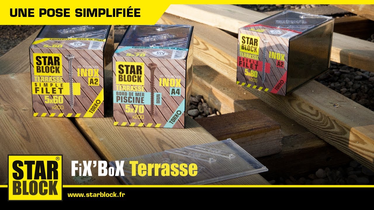 Fix'Box Terrasse : le gabarit de per&ccedil;age int&eacute;gr&eacute; &agrave; la boite de vis terrasse
