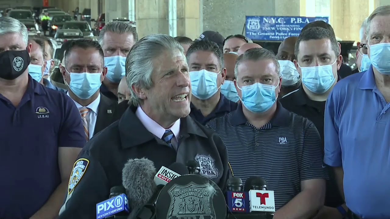 THIN BLUE LINE: New York Police Union News Conference