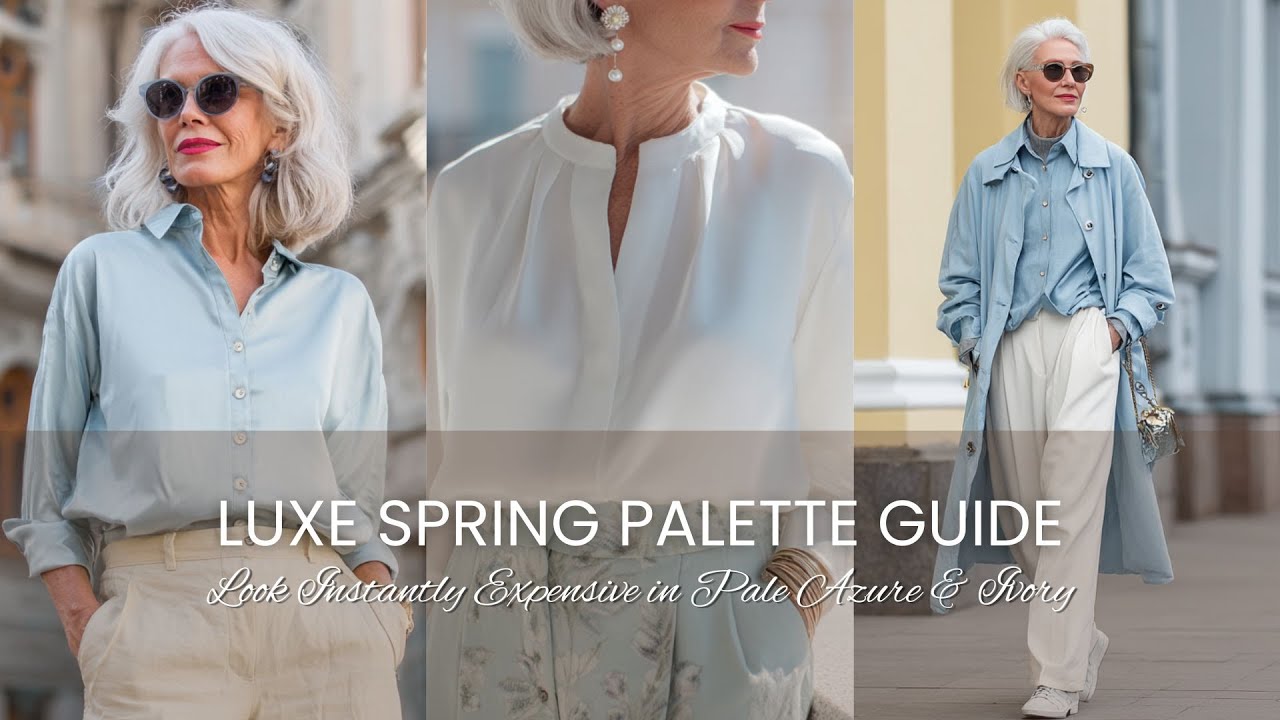 💎 Look Instantly Expensive in Pale Azure & Ivory ☁️ Luxe Spring Palette Guide for 60+