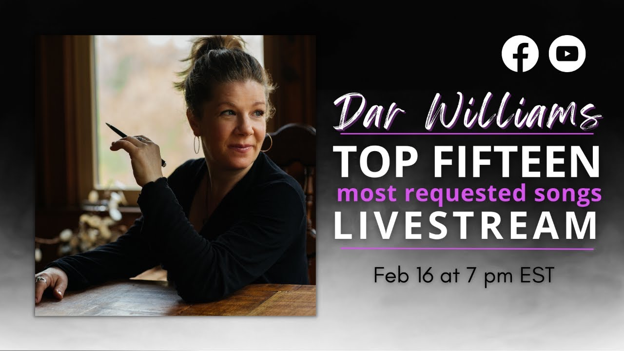 Livestream: Dar Williams Top Fifteen Most Requested Songs (Thurs, Feb 16 @ 7 pm EST)