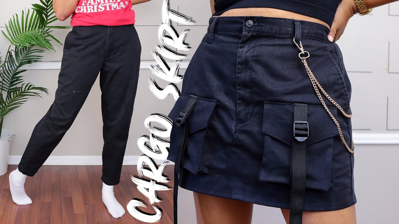 How To Upcycle A Cargo Mini Skirt!