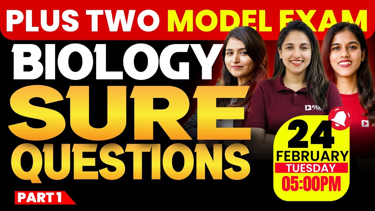 Plus Two Model Exam | Biology | Sure Questions | Part 1 | Exam Winner