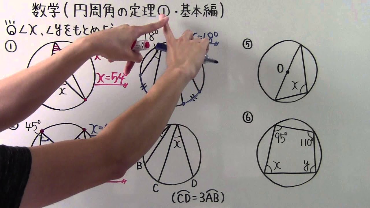 【数学】中3-56 円周角の定理①(基本編)
