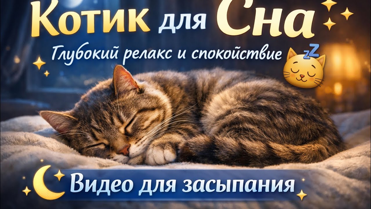 Котик для сна 🐱 Глубокий релакс и спокойствие | Видео для засыпания