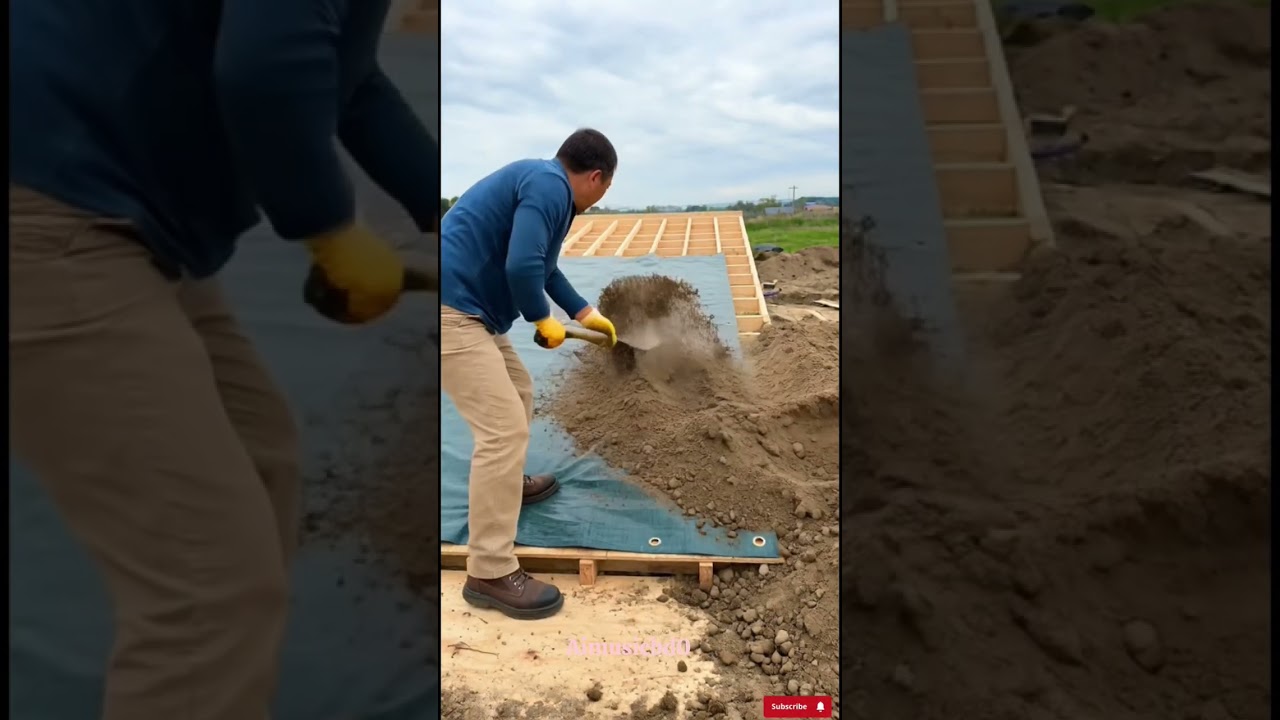 Building a Hidden Bunker Under Mountain Soil | Survival Skills #shorts #bunker #building