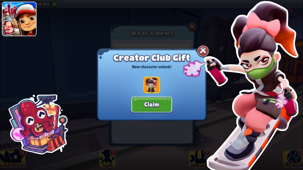 A GIFT 🎁 from Subway Surfers : Oni Hime as Gift for Creator Club Members 🥰🥹