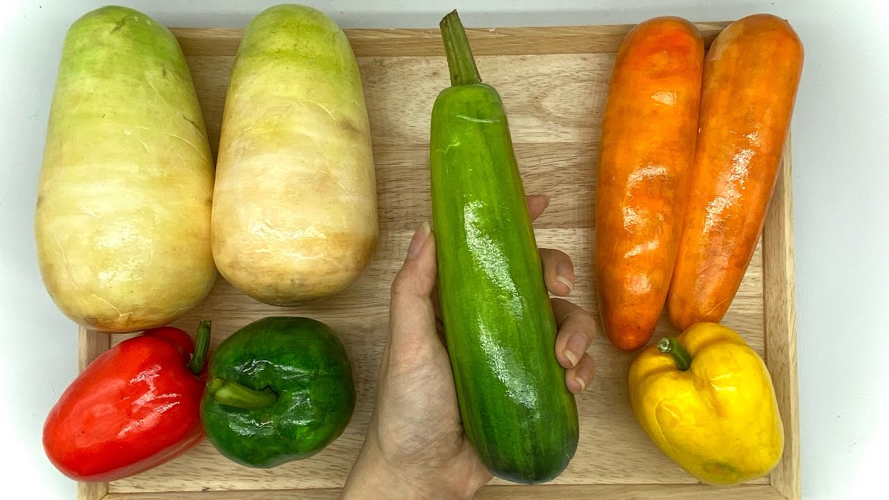 ASMR 🥬 채소 부수기!  vegetable  clay cracking