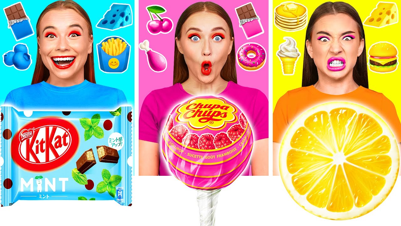 Desafio Comida Com as Mesmas Cores | Incríveis Truques de Cozinha Fun Fun Challenge