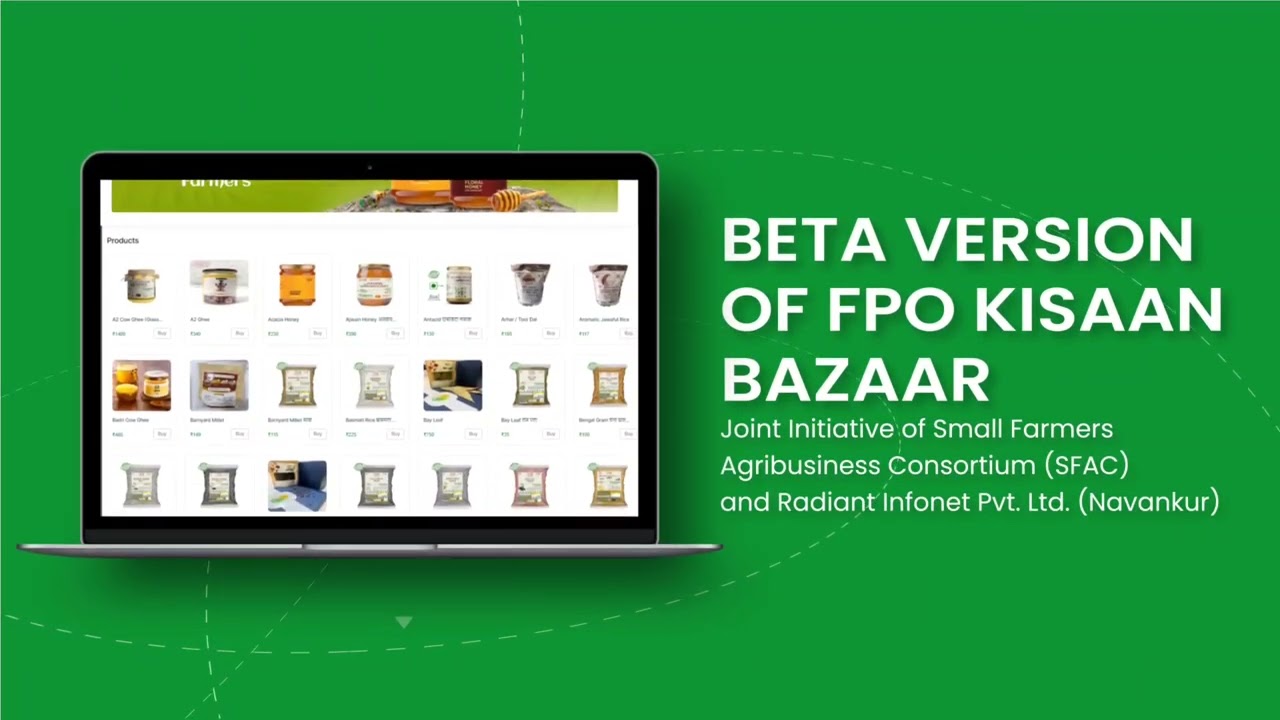 Now buy pure products at a click with FPO Kisan Bazar & support Small & Marginal Farmers