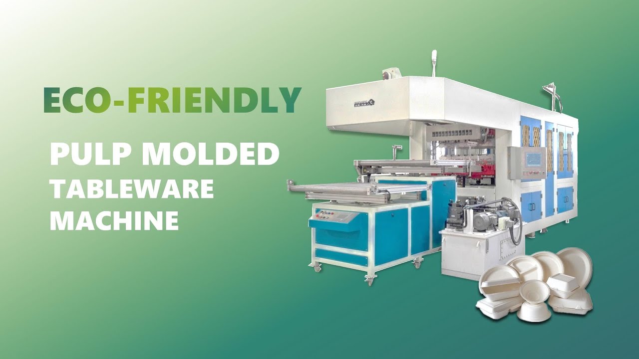 Pulp molding fiber biodegradable disposable tableware automatic machine