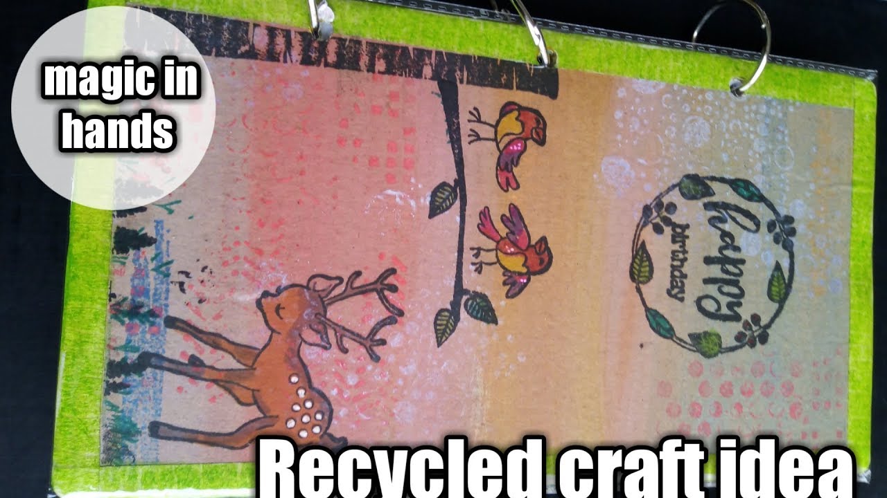 Recycled crafts idea by using cardboard