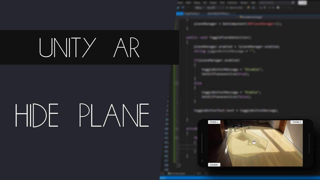 AR Foundation Plane Tracking - Hiding Tracked Planes - Unity Augmented Reality/AR