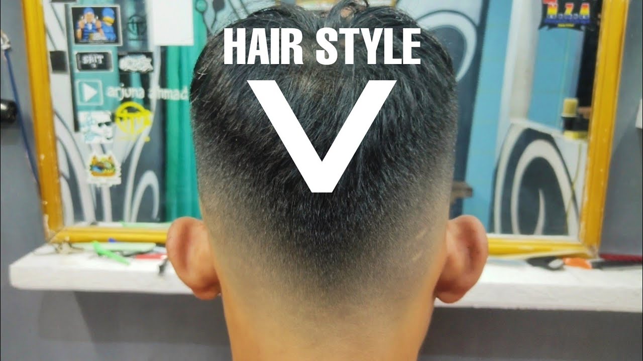 TUTORIAL POTONG RAMBUT model rambut belakang V pria