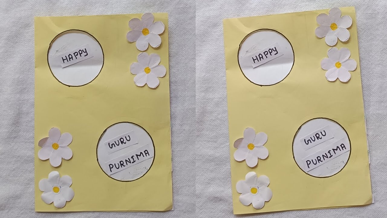 Easy and beautiful card making idea for Guru Purnima / Greeting card making for Guru Purnima 