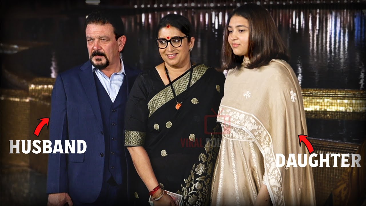 Smriti Irani with husband Zubin Irani and FIRST TIME Daughter Zoish Irani in Public at NMACC Launch