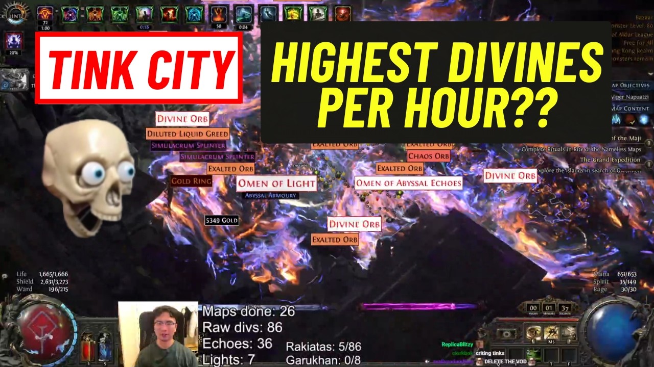 PRINTING 4+ RAW DIVINES/MAP NEW ABYSS STRAT|0.5 PoE2