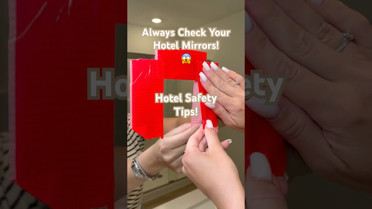 Best Viral Safety Tips! #safety #hotel  #tips #mom #staysafe #travel #safety  #mirror #viralshort