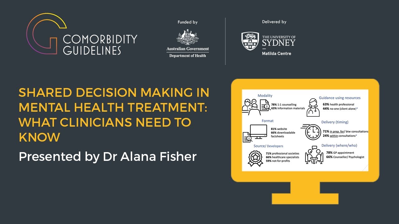 Shared decision making in mental health treatment: what clinicians need to know