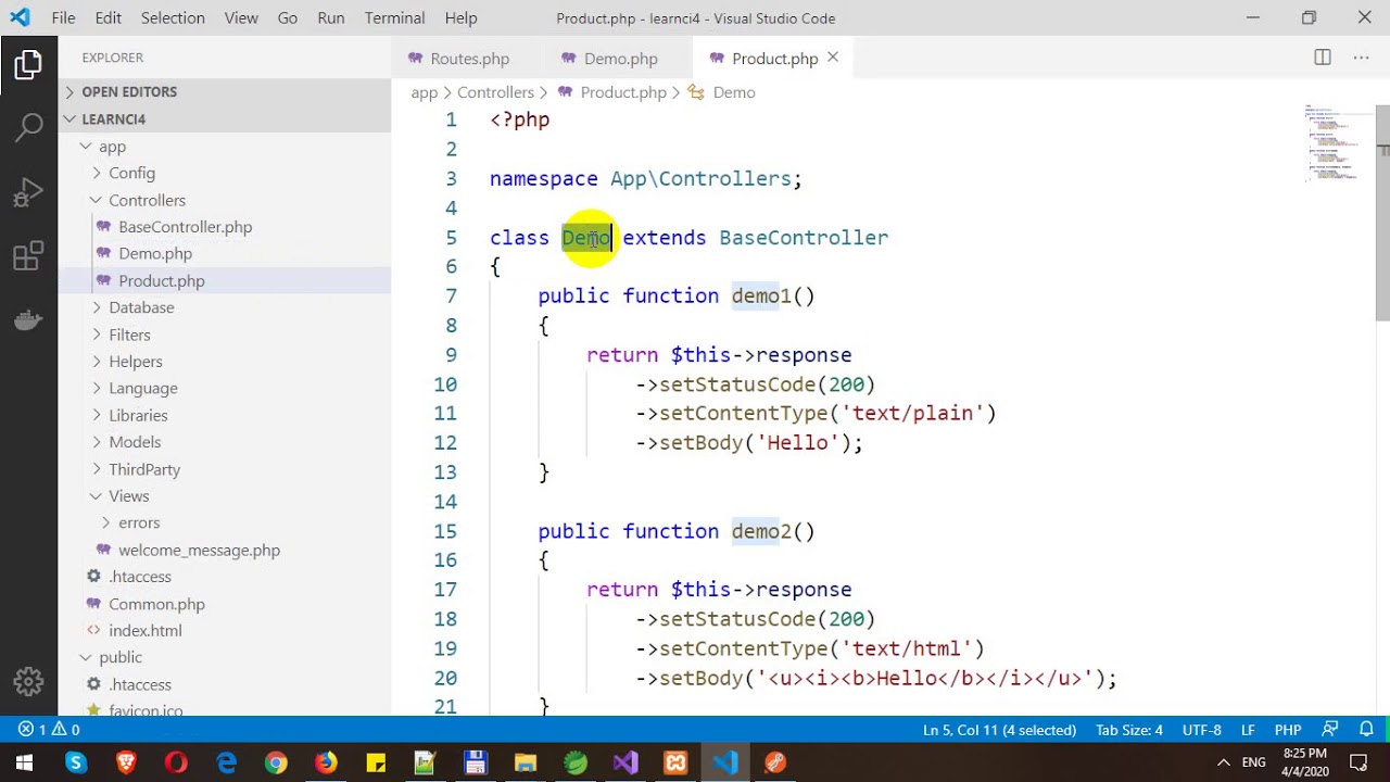 Build RESTful API in CodeIgniter 4