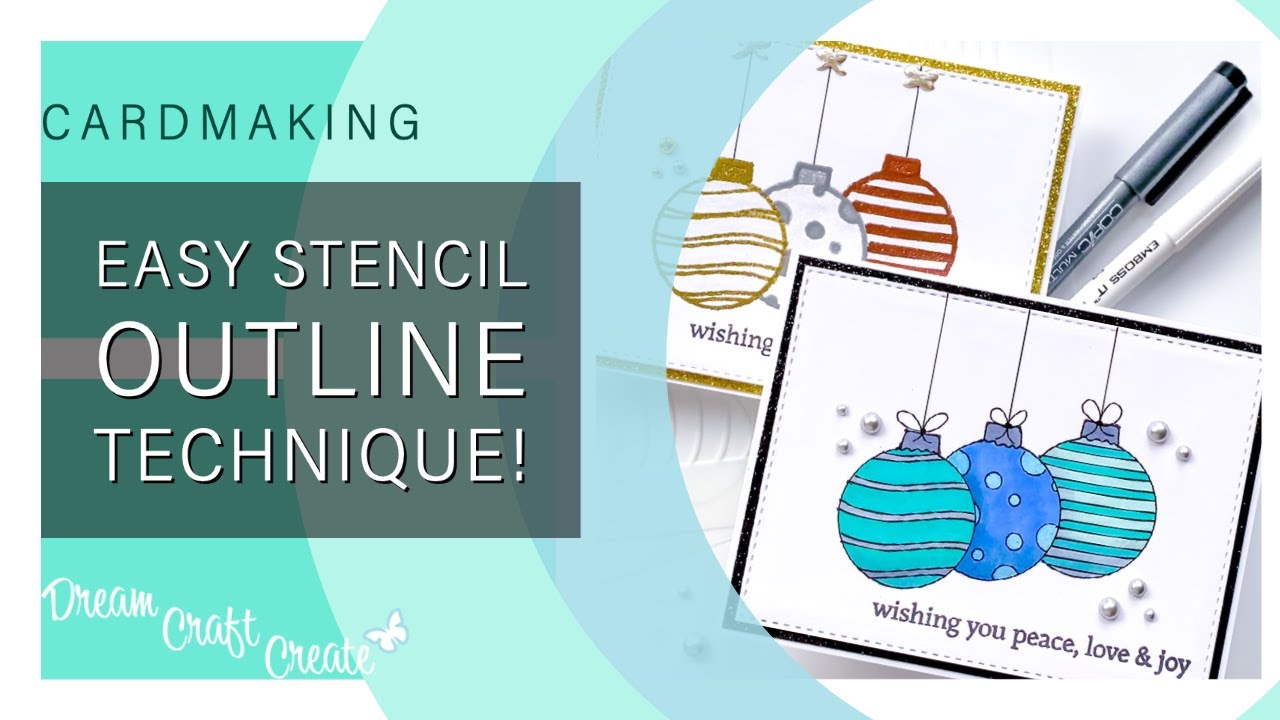 Easy Stencil Outline Technique -- Get MORE from your Supplies! 💕