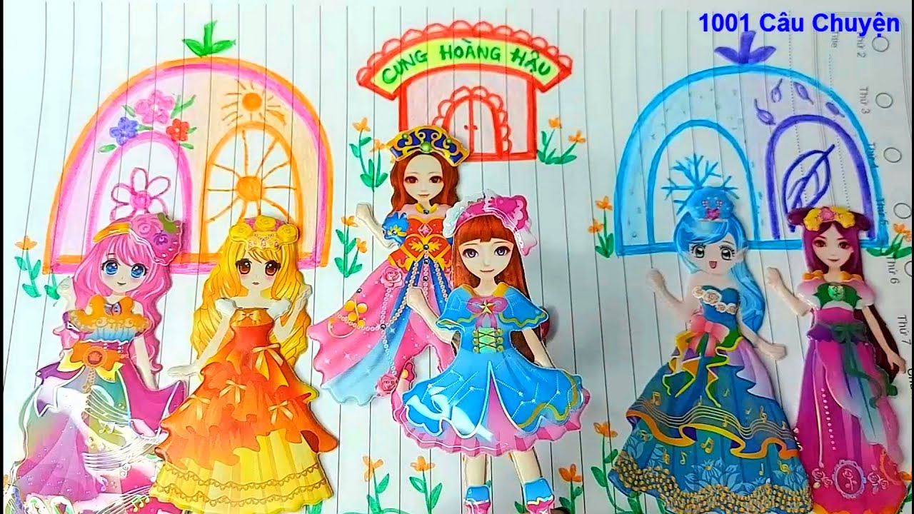 Cung điện Công chúa có 4 mùa & Cô Hầu nói dối/ Sticker 2 tầng khổng lồ giá bán 35k/ 1001 Câu Chuyện
