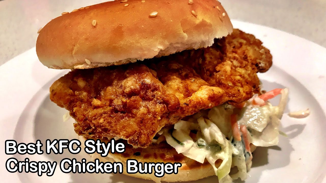 The BEST Oven Baked KFC Inspired Crispy Burger