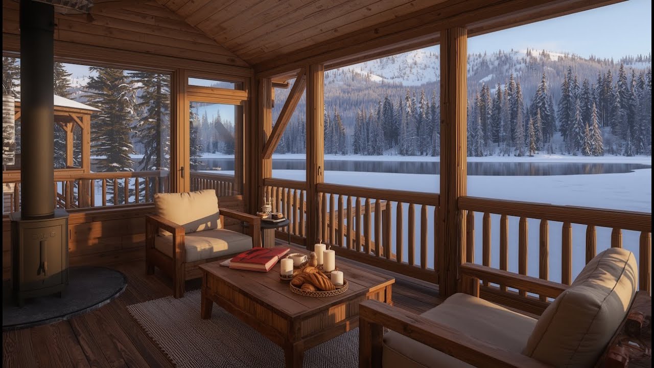 Peaceful February Morning ☕ Soft Snow & Smooth Jazz Music for