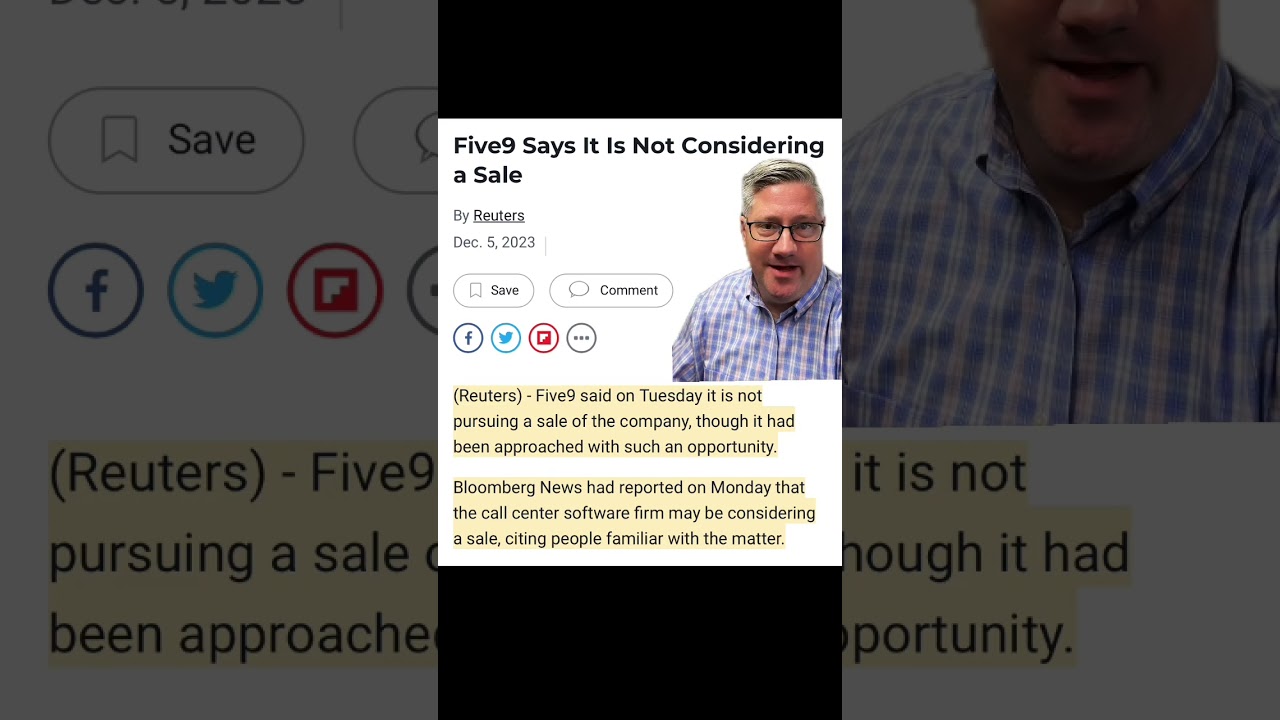 Five9 is Not Pursing a Sale