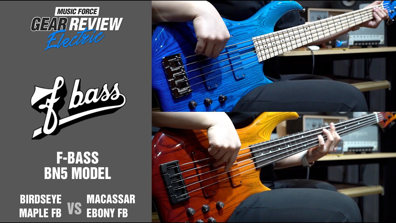 F-Bass BN5 Bass Model Birdseye Maple FB VS Macassar Ebony FB Bass Review (No Talking)
