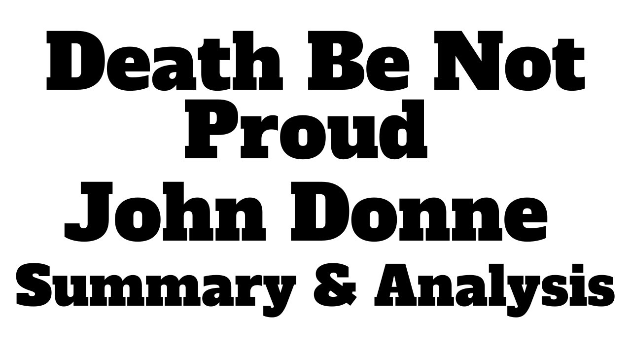 Death Be Not Proud by John Donne Summary and Analysis, Poetic Devices in Donne's Metaphysical Poetry