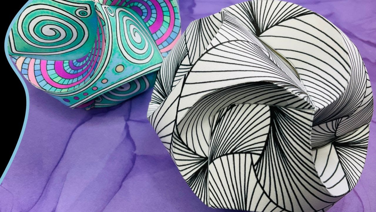 Zentangle Art for Beginners Step by Step - Paper Globe Craft