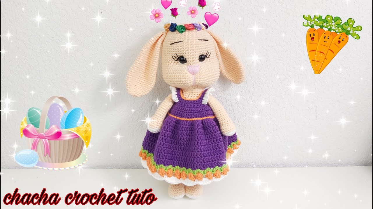Tuto lapin, lapine, bunny amigurumi au crochet, partie 1: la tête