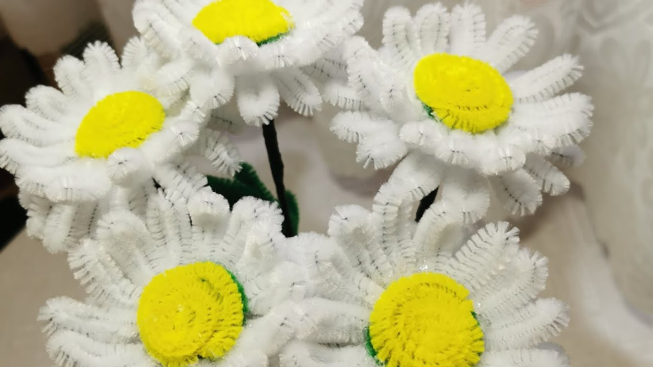 Ромашка из синельной проволоки. Видеоурок