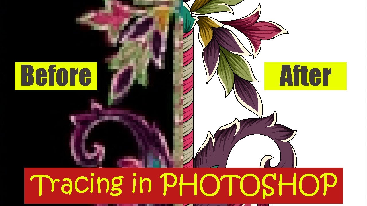 Tracing or Color Separation | Textile Designing | Photoshop Tutorial || SaQib Designer