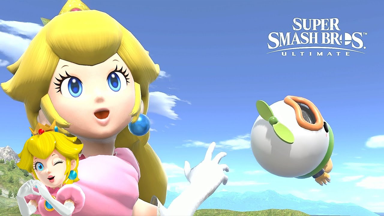 Super Smash Bros Ultimate Peach vs Bowser vs Bowser Jr CPV Lv 9