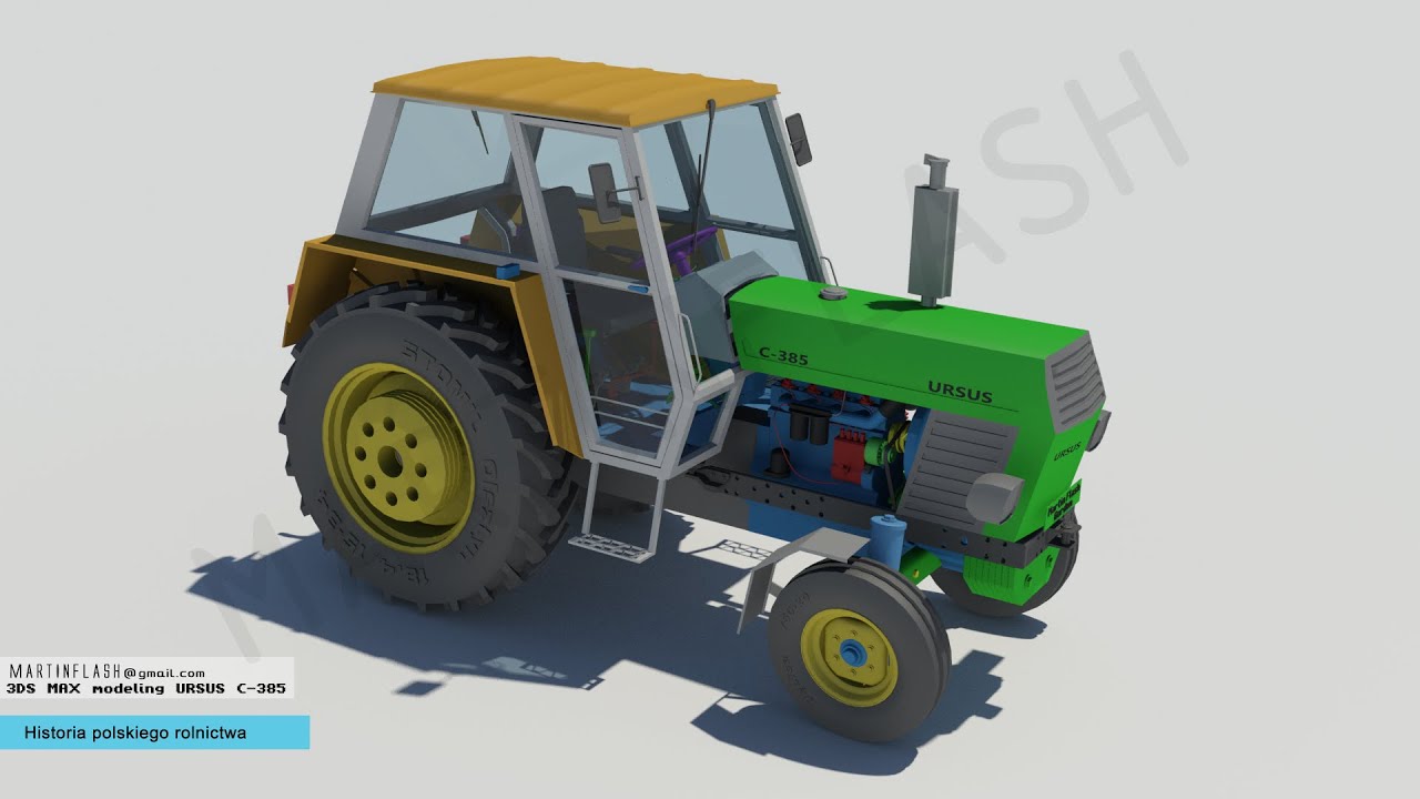 TIME LAPSE modeling farm tractor Ursus #3dsMAX speed modeling