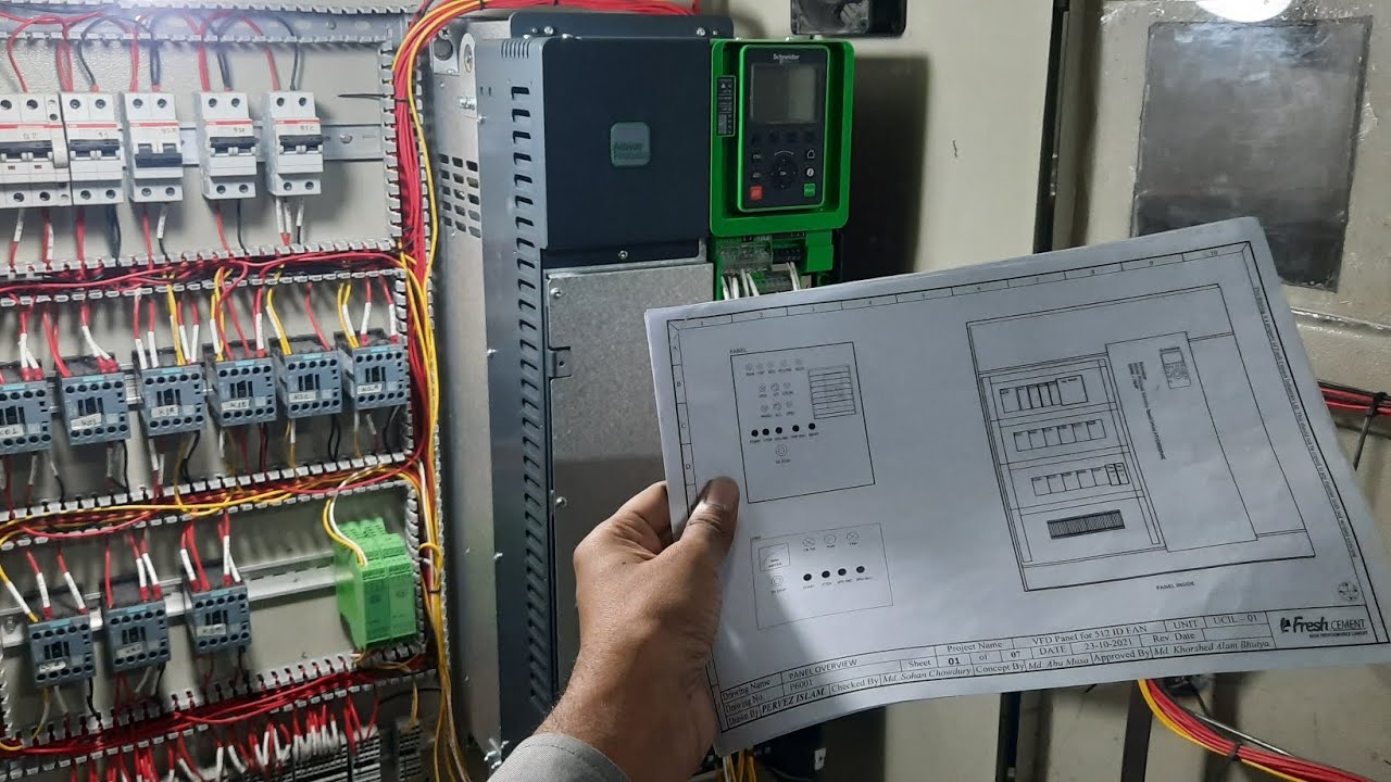 Schneider Altiver 630 VFD wiring ।। VFD Programing ।।  DI DO AI AO setting ।। complete panel Design.