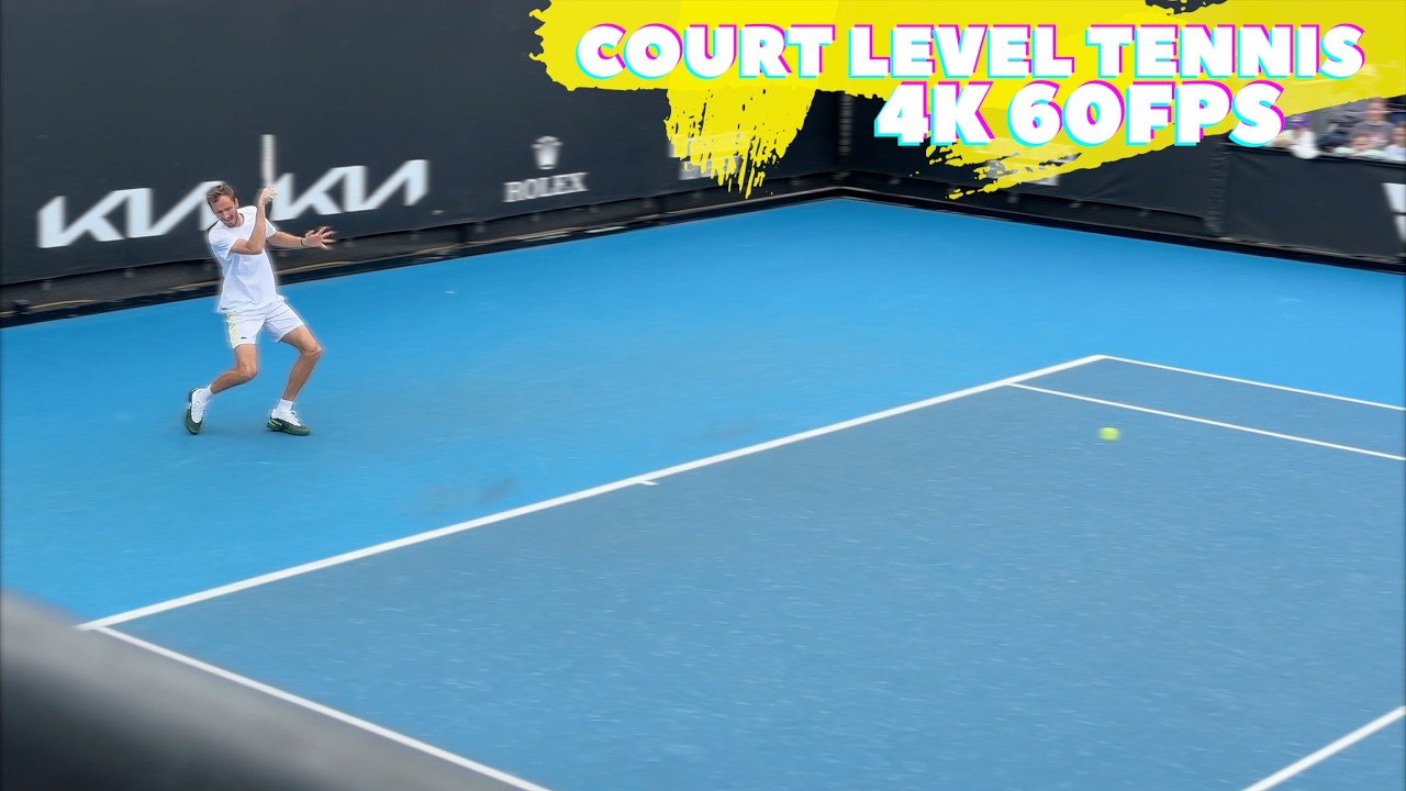 The Speed of Tennis Side-On 🎾 | Court Level Practice 4K 60FPS