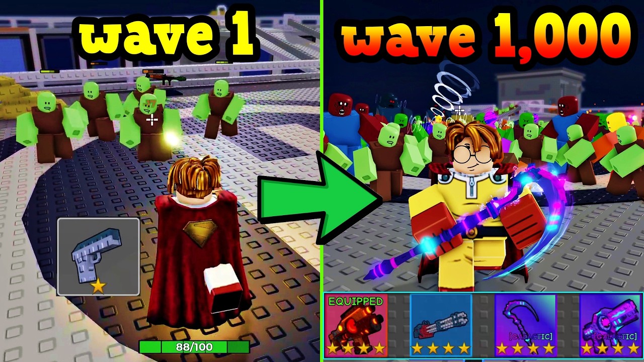Я выживаю на максимальной волне кошмара в Survive Zombie Arena