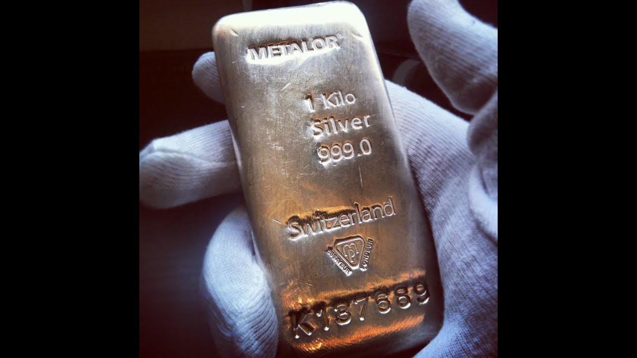 Silver bar: METALOR 1 KG/KILO SILVER BAR